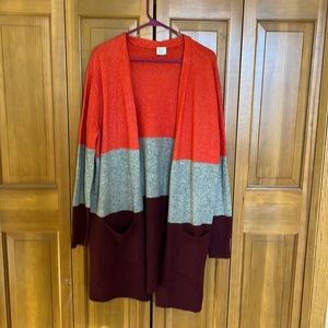 A New Day colorblock cardigan sweater